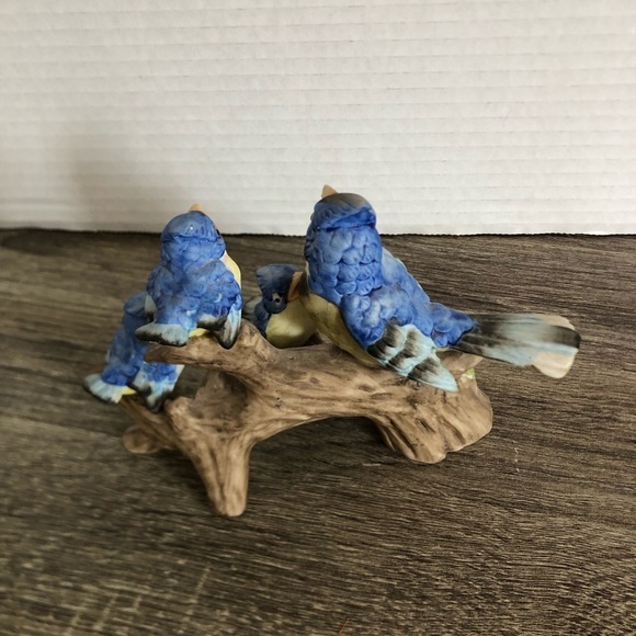 Vtg Japan Ceramic Blue Jays on Branch - Picture 5 of 14
